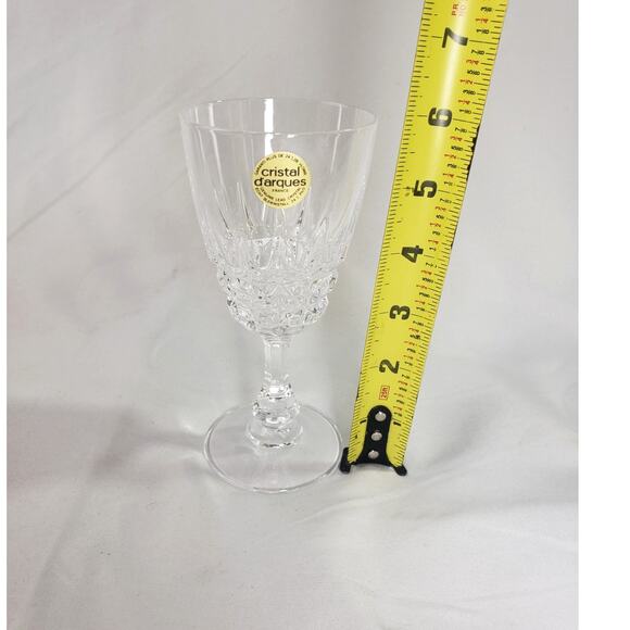 6 Cristal D'Arques Pompadour Lead Crystal Wine Glasses  6 Oz  Made in France - Picture 7 of 10